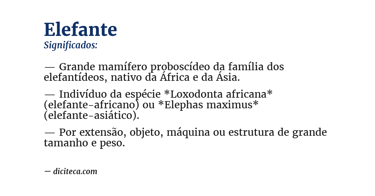 Significado de elefante