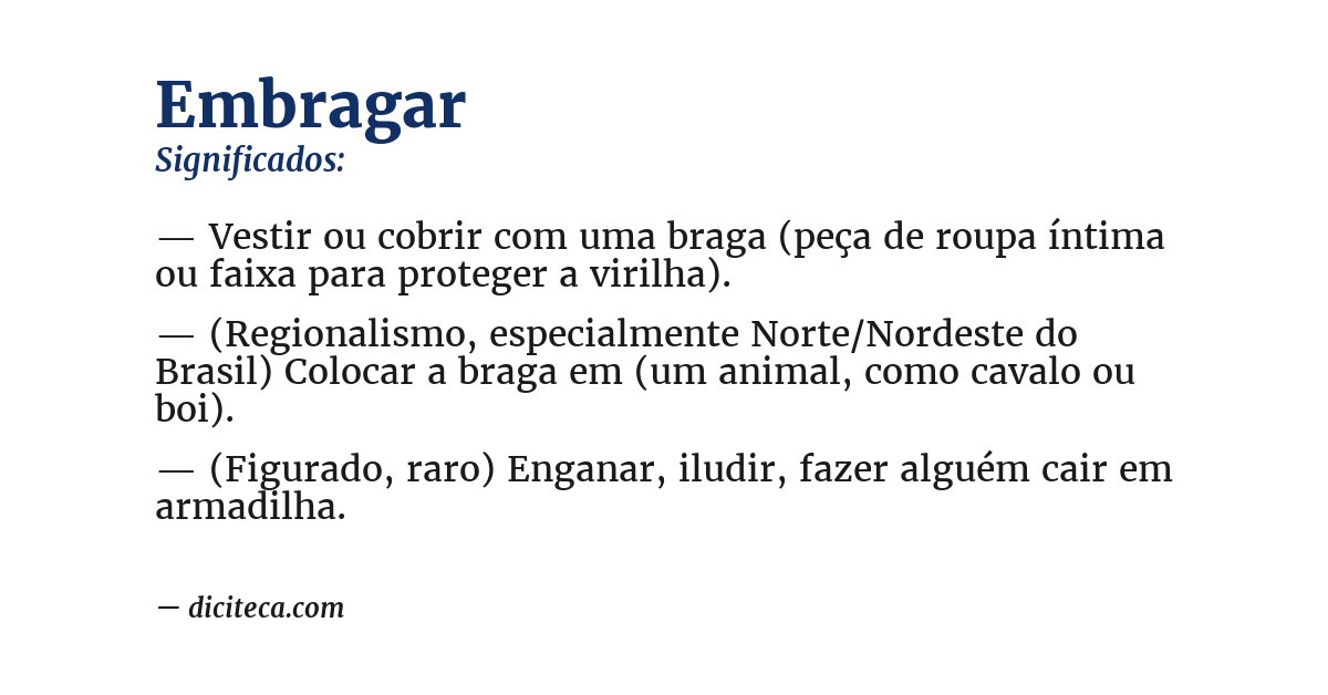 Significado de embragar