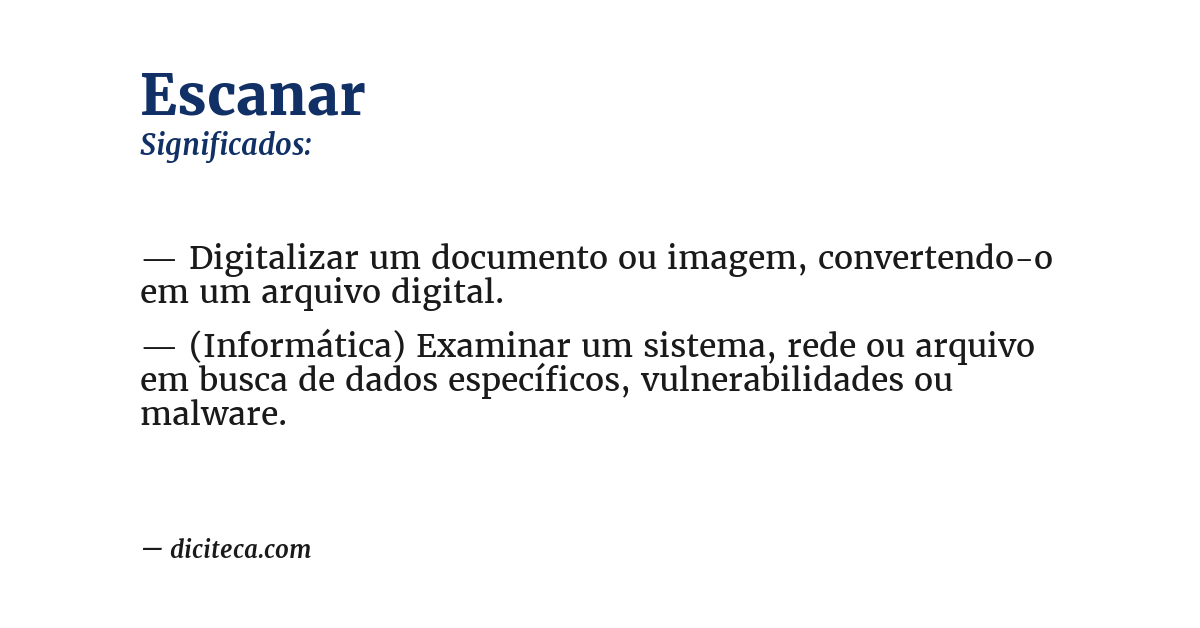 Significado de escanar
