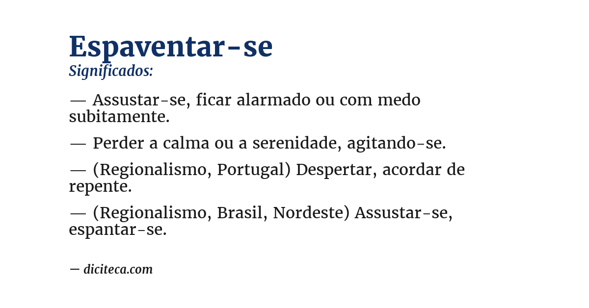 Significado de espaventar-se