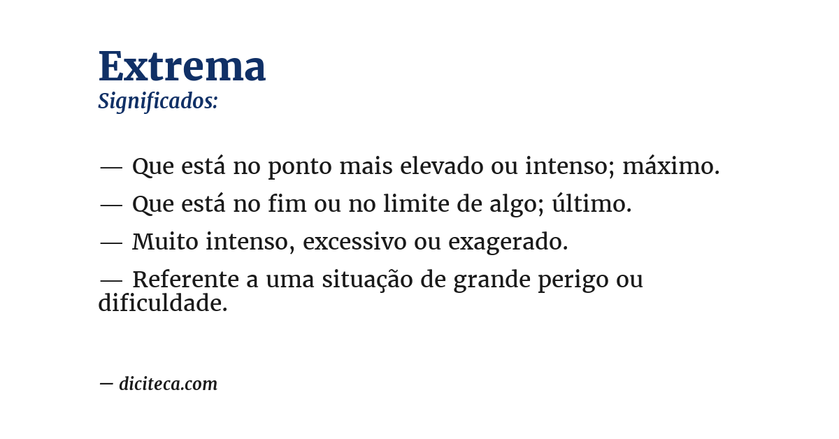 Significado de extrema