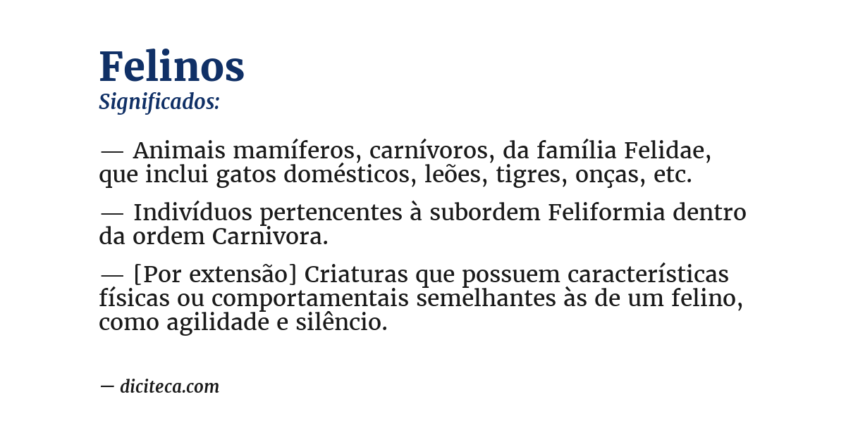 Significado de felinos