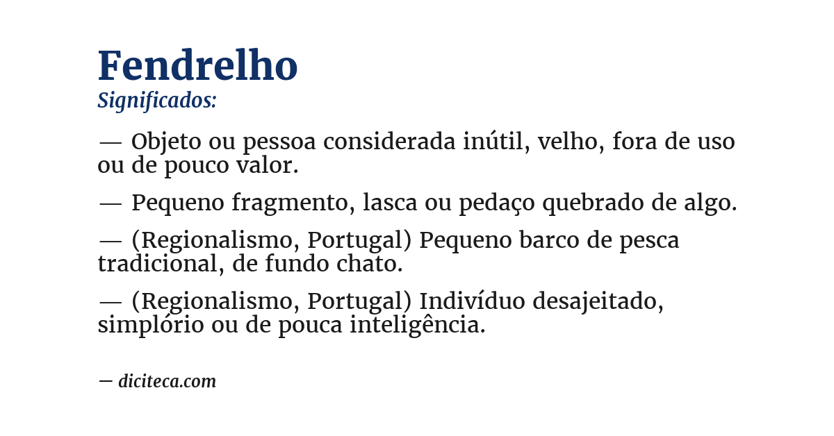 Significado de fendrelho