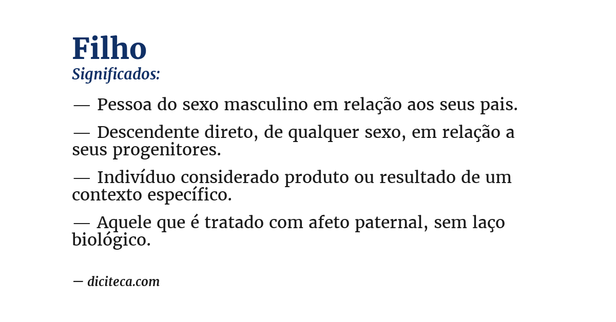 Significado de filho