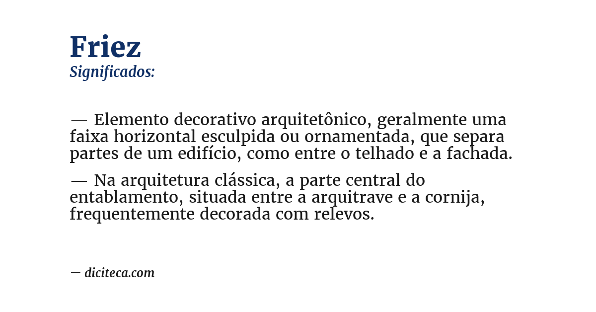 Significado de friez