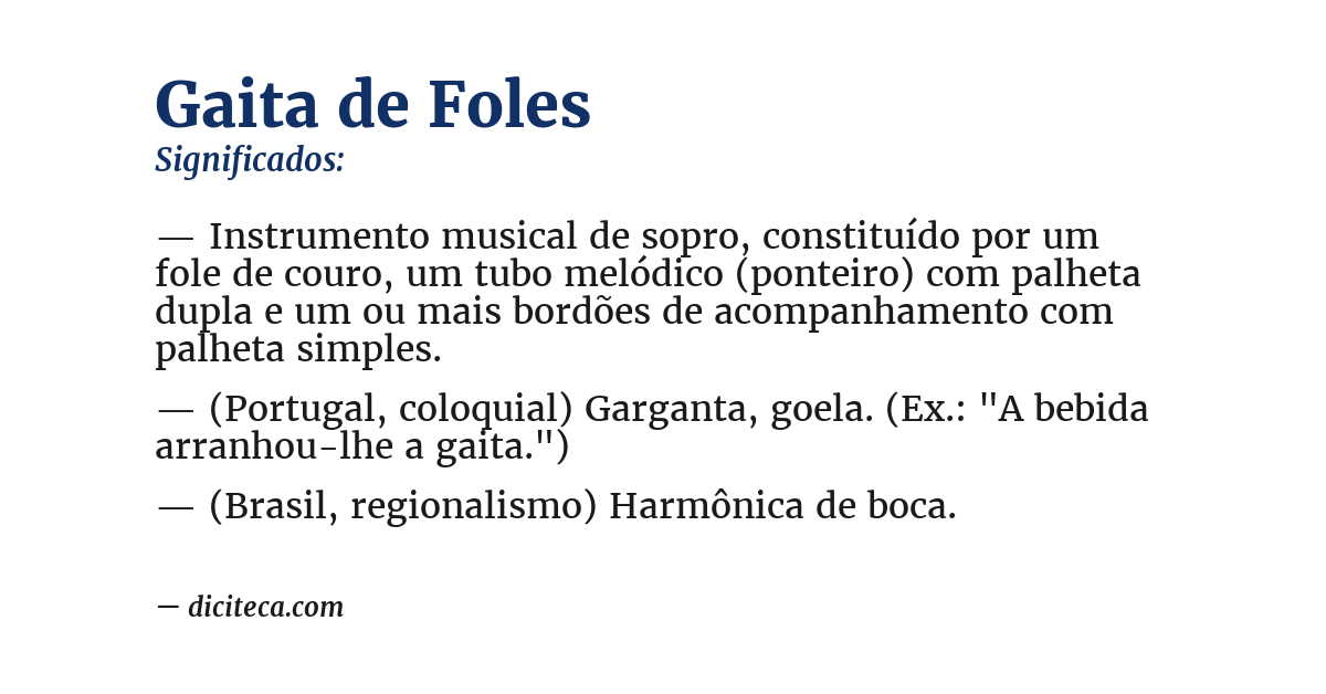 Significado de gaita de foles
