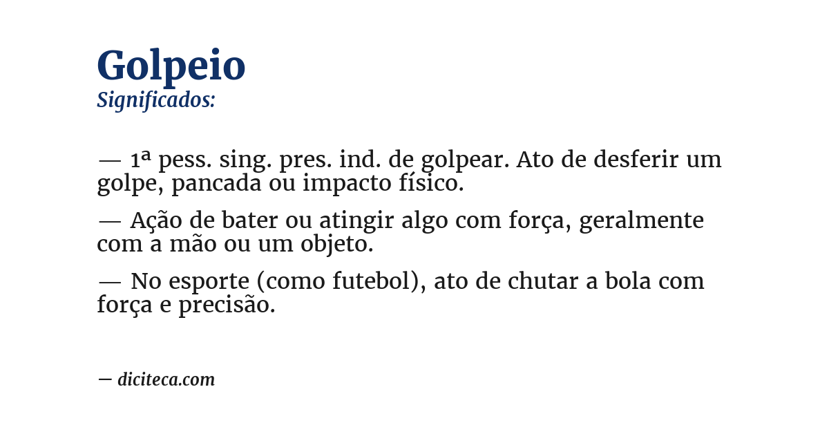 Significado de golpeio