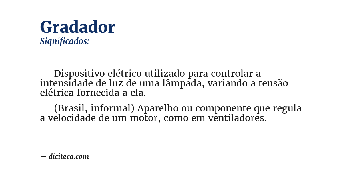 Significado de gradador