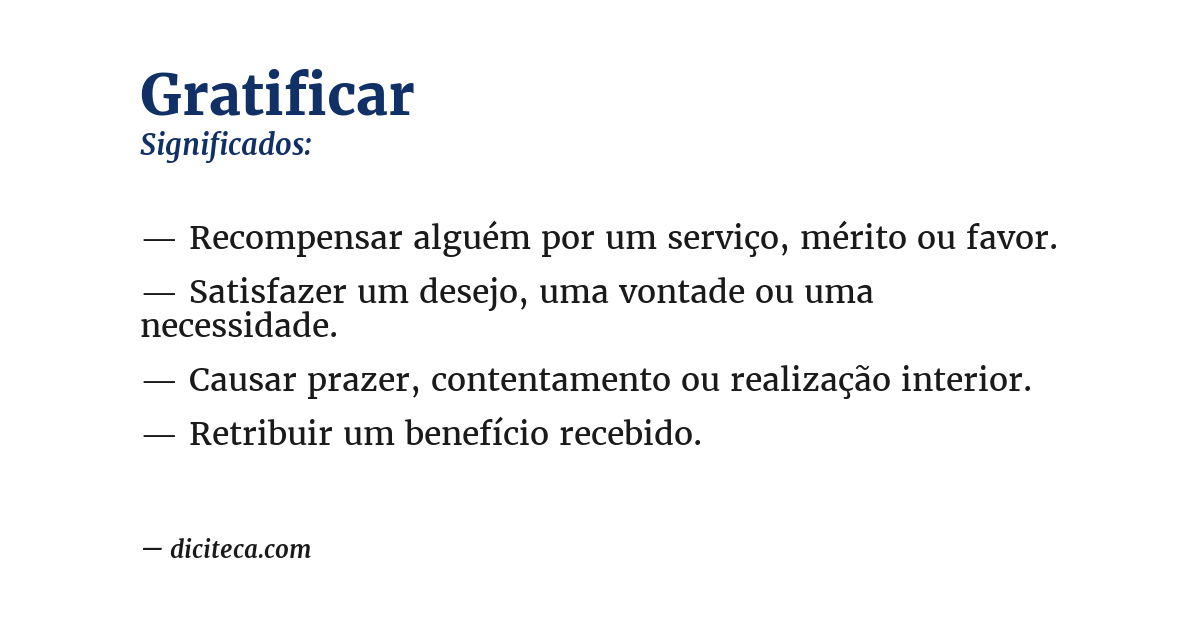 Significado de gratificar