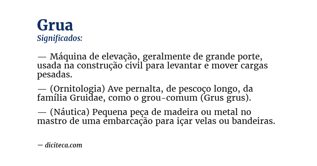 Significado de grua