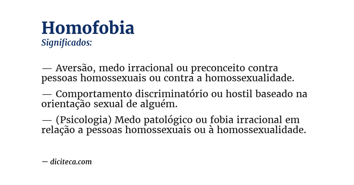 Significado de homofobia