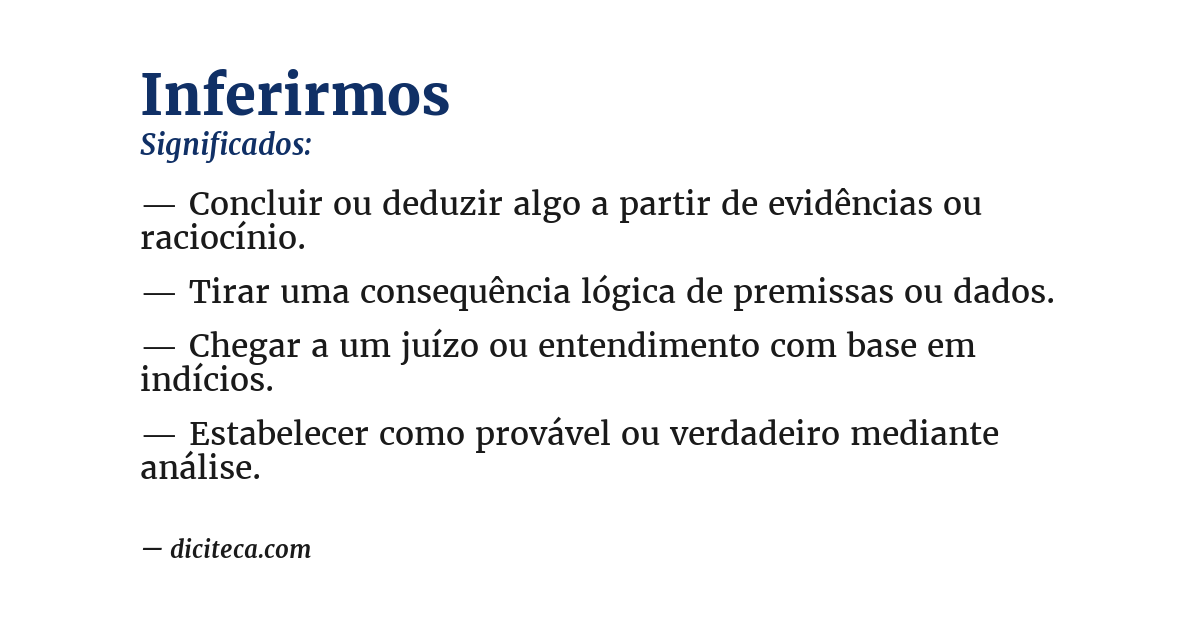 Significado de inferirmos