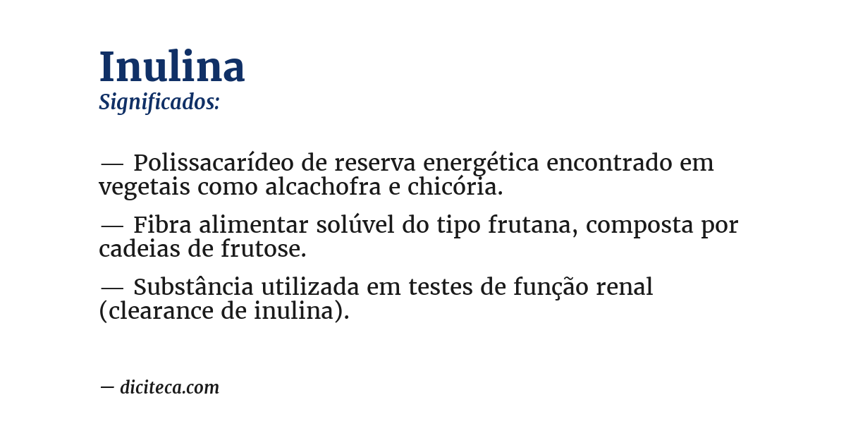 Significado de inulina