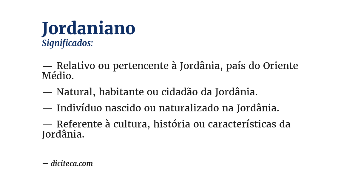 Significado de jordaniano
