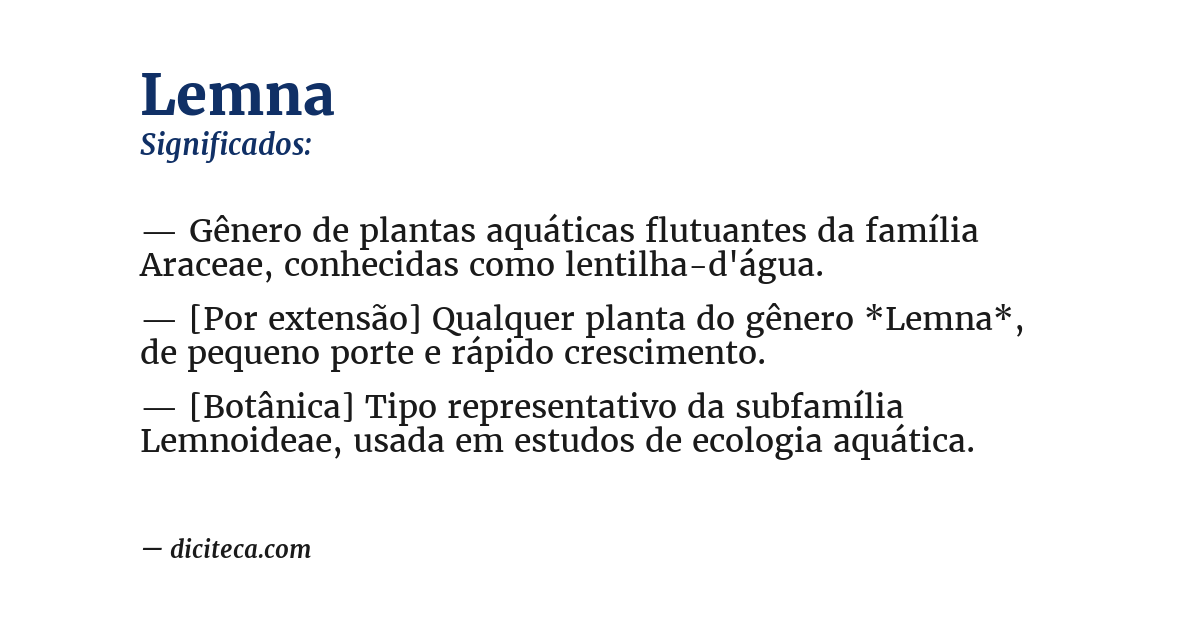 Significado de lemna