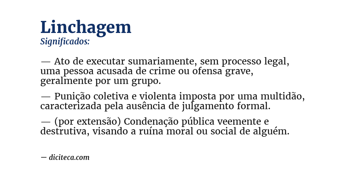 Significado de linchagem