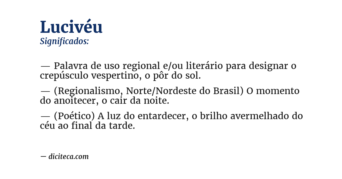 Significado de lucivéu