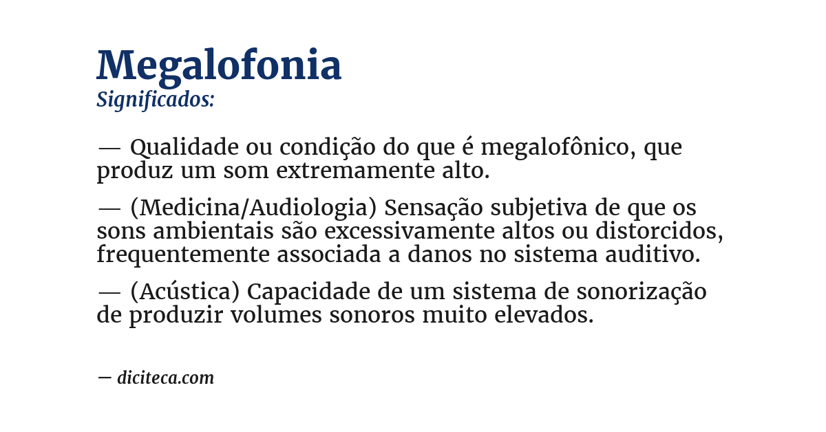 Significado de megalofonia