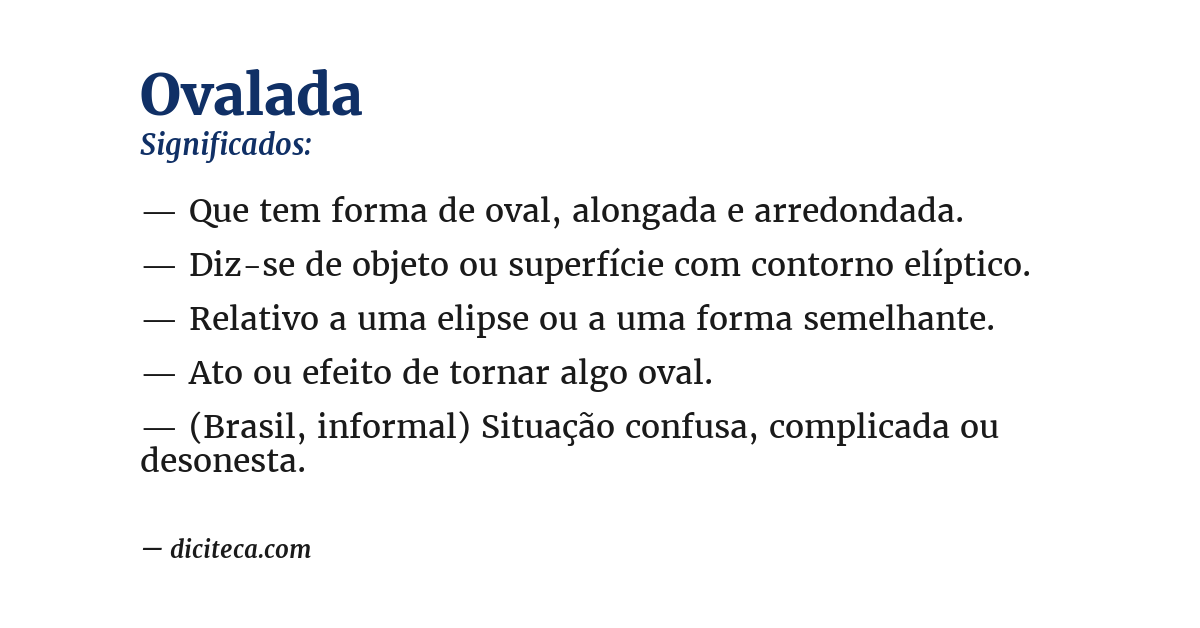 Significado de ovalada