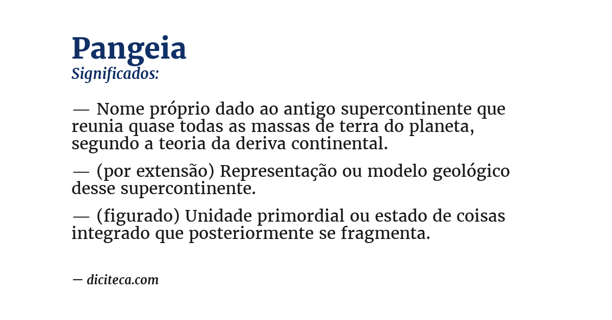 Significado de pangeia