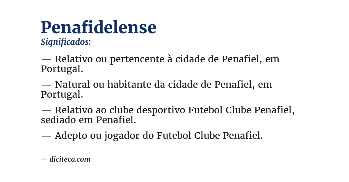 Significado de penafidelense