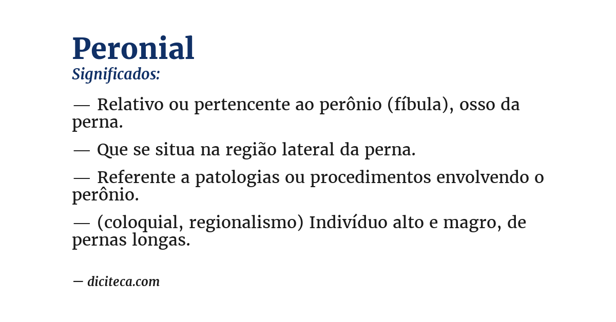 Significado de peronial
