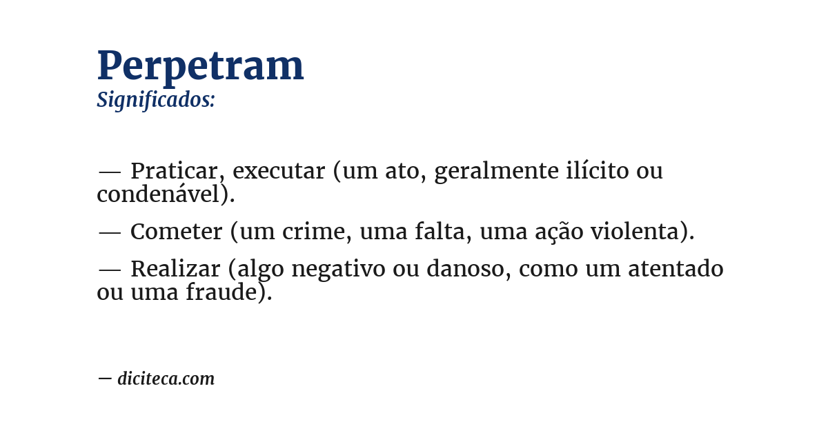 Significado de perpetram
