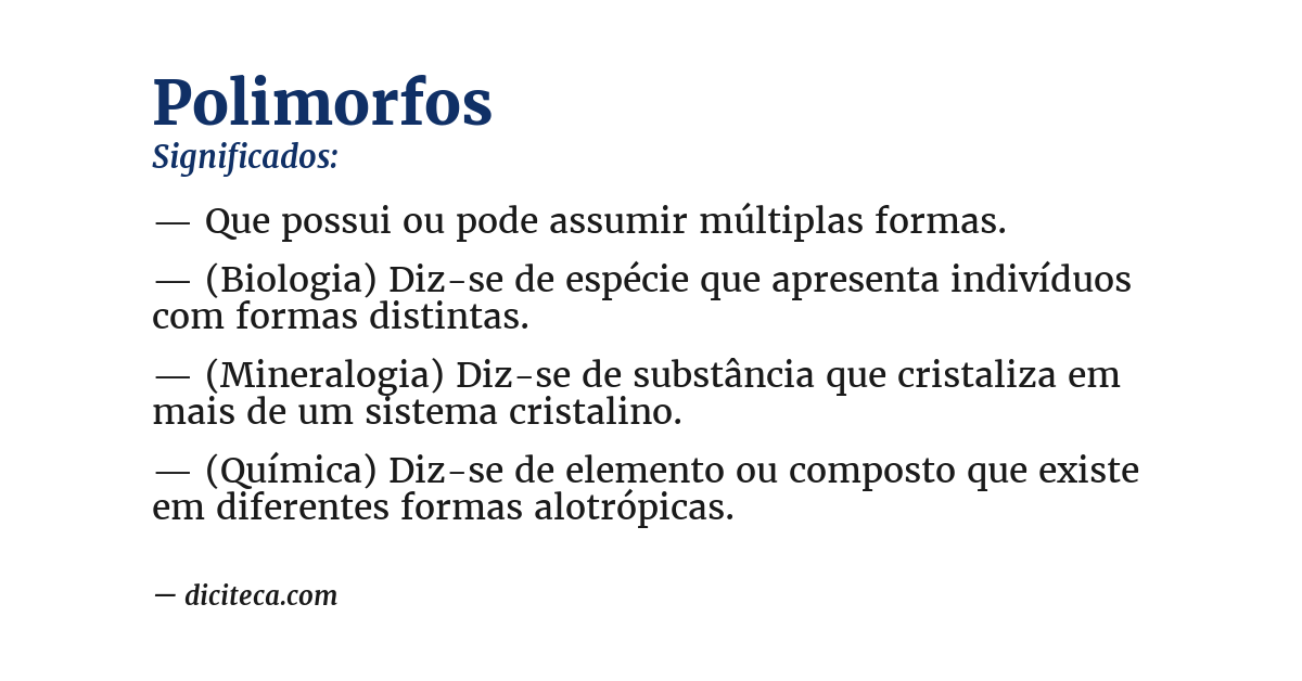 Significado de polimorfos
