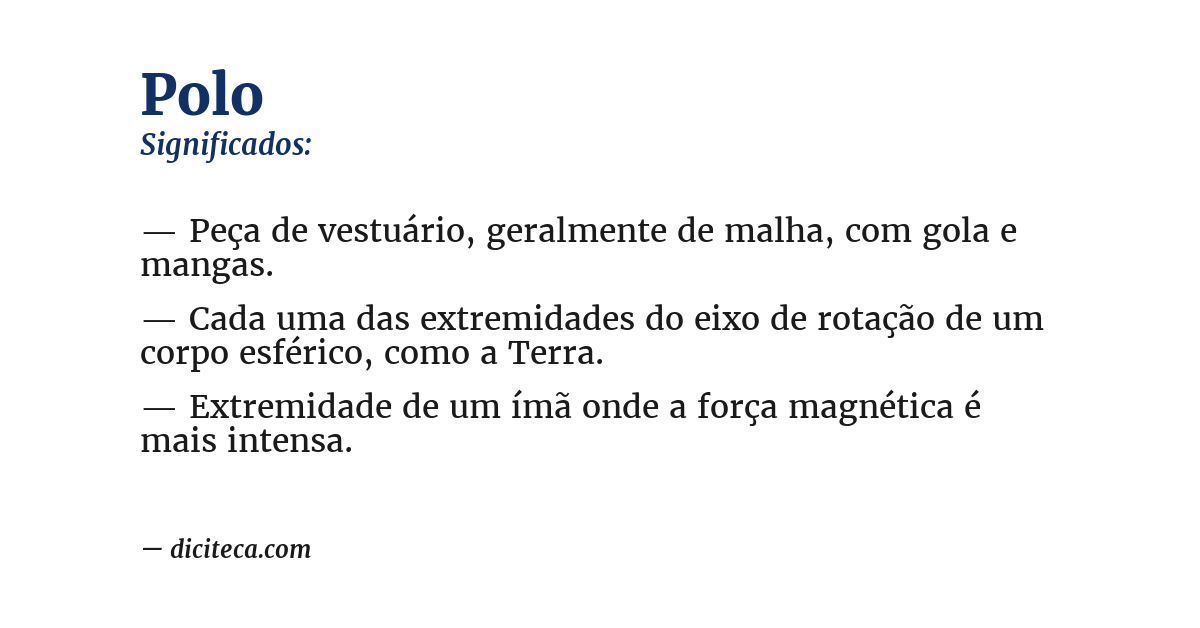 Significado de polo