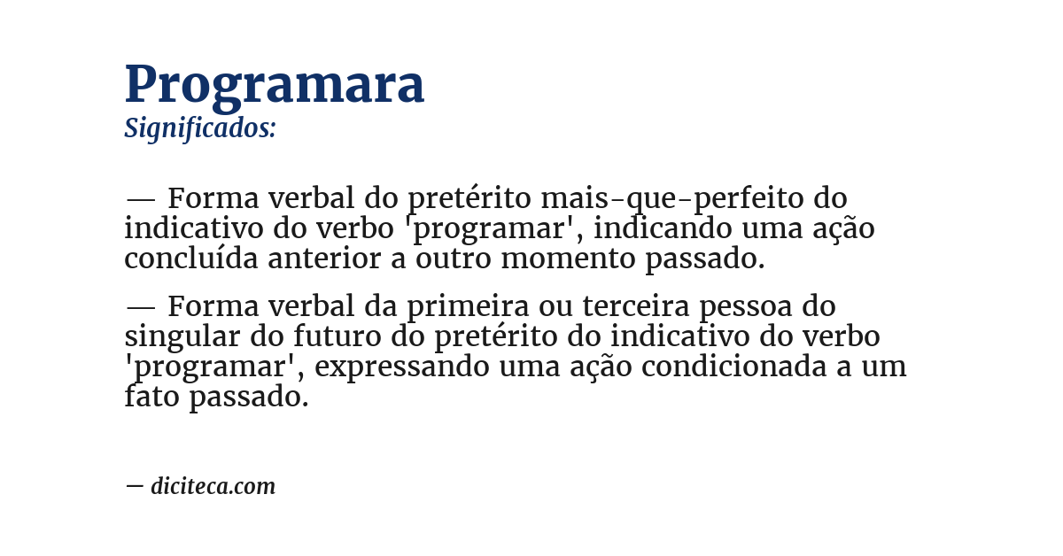 Significado de programara