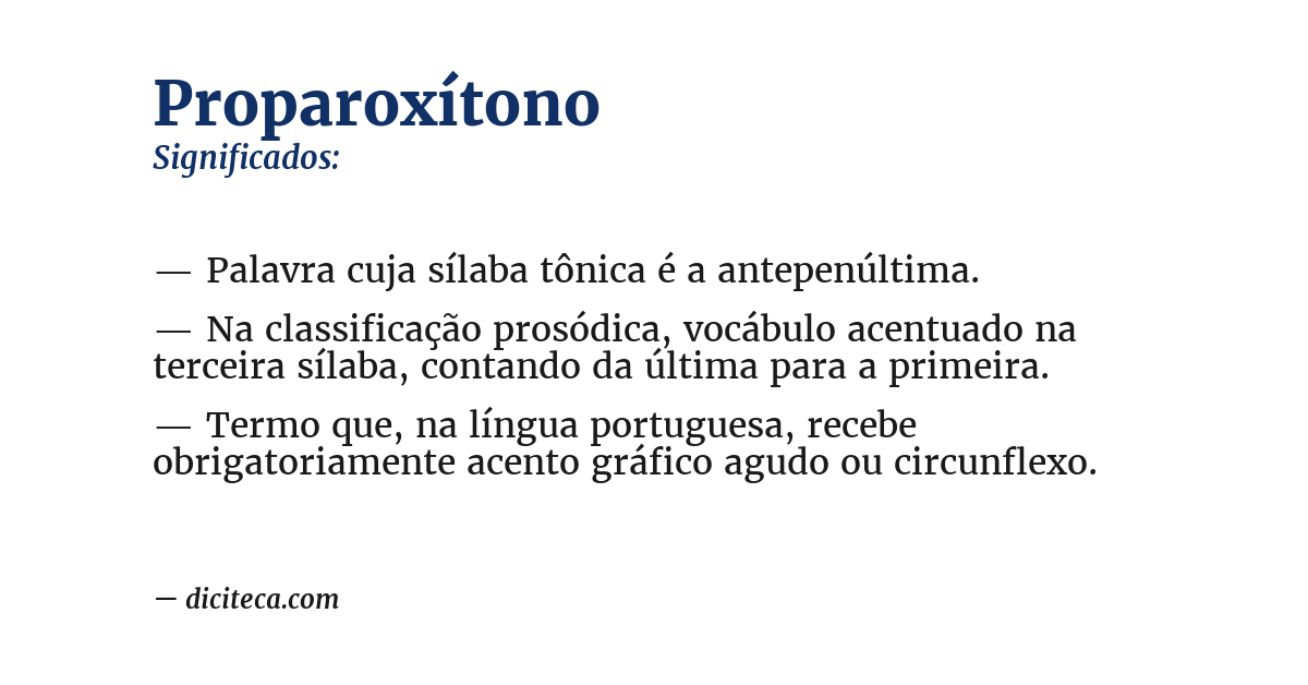 Significado de proparoxítono