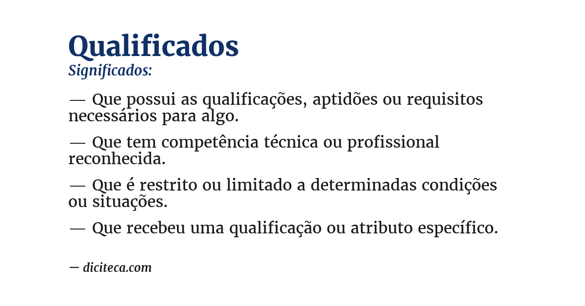 Significado de qualificados