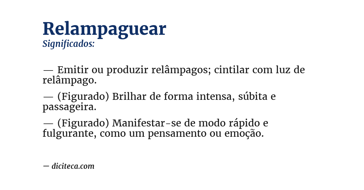 Significado de relampaguear