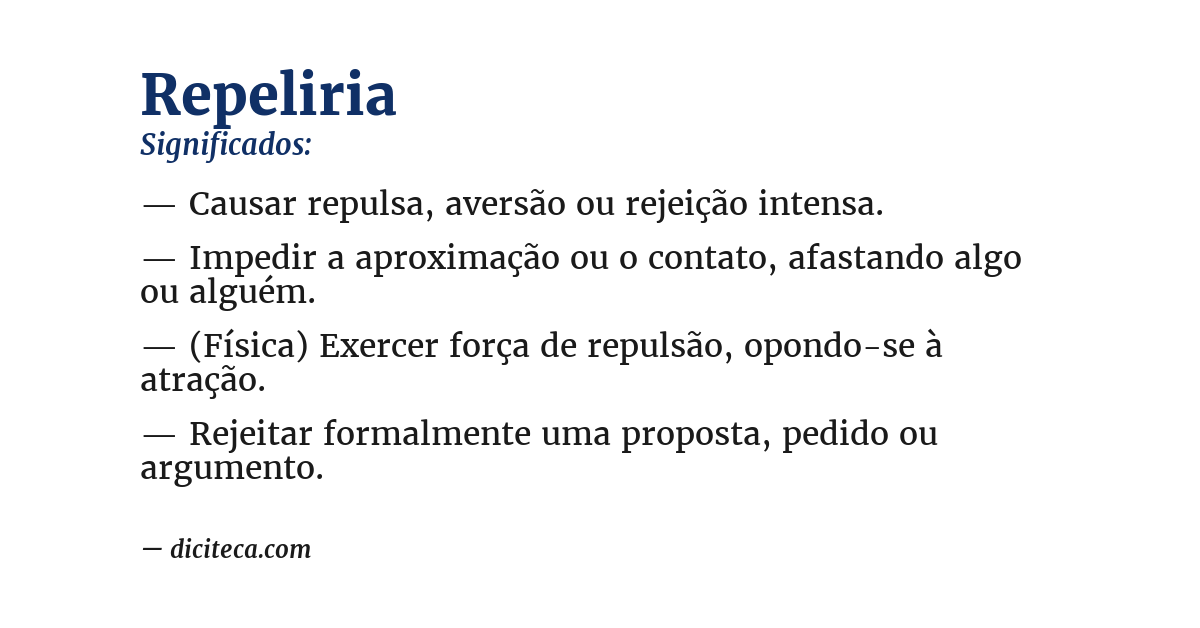 Significado de repeliria