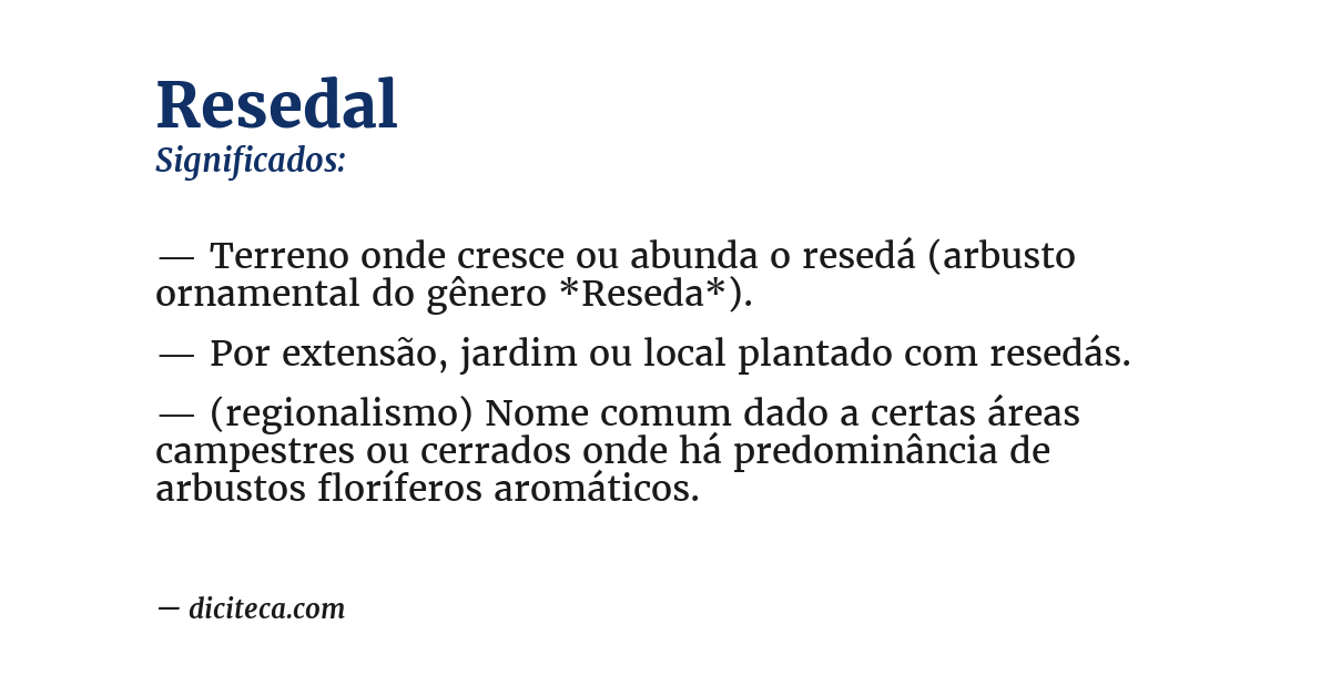 Significado de resedal