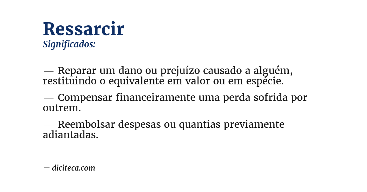 Significado de ressarcir