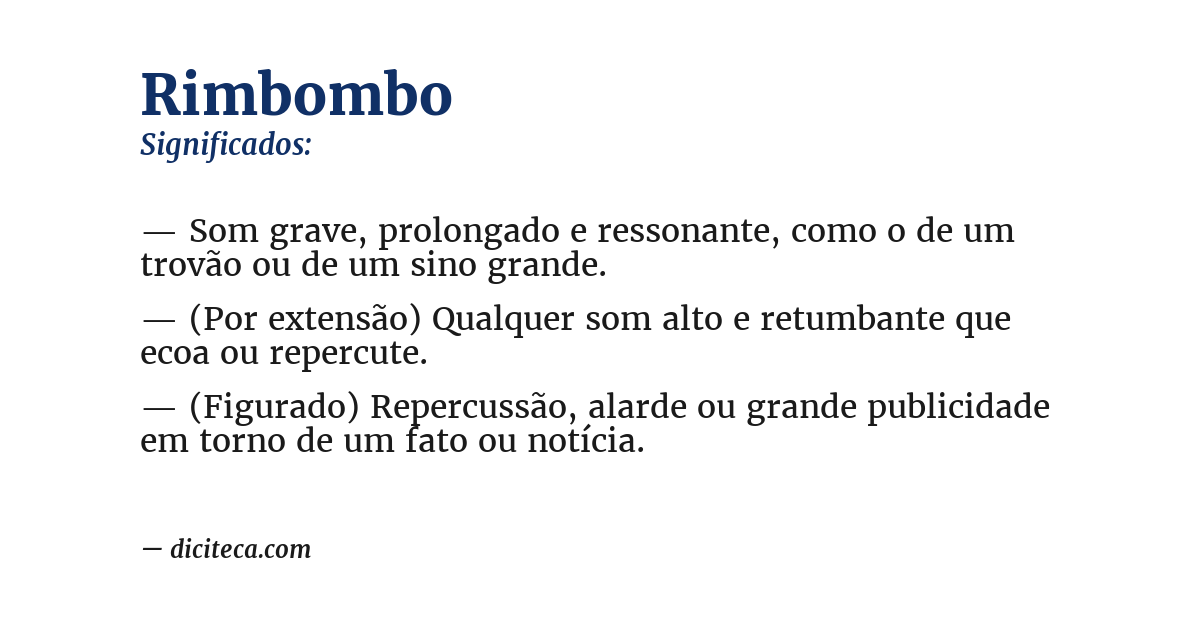 Significado de rimbombo