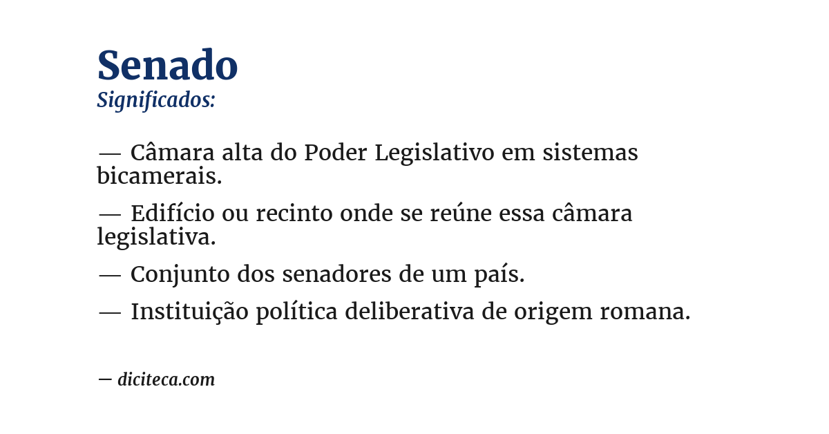 Significado de senado