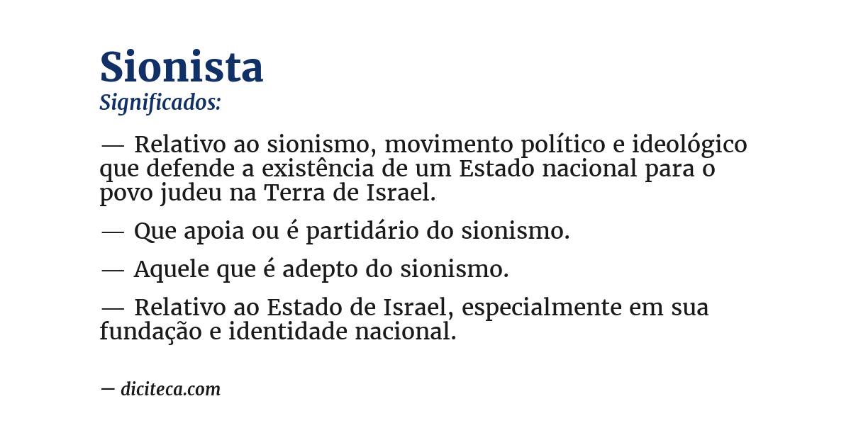 Significado de sionista