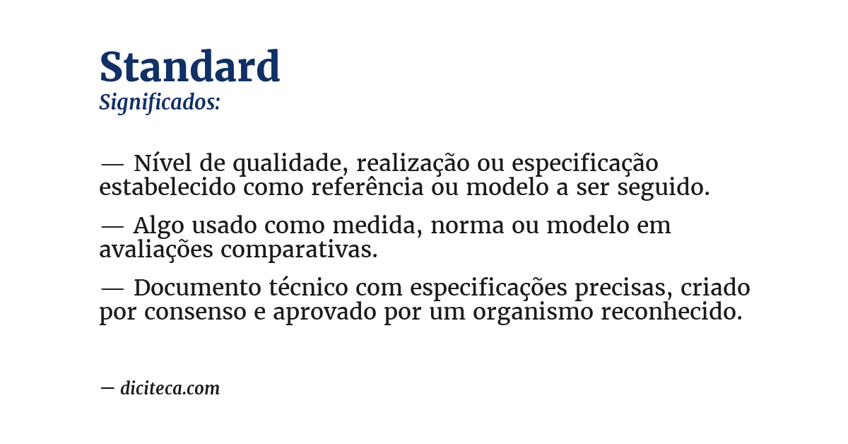 Significado de standard