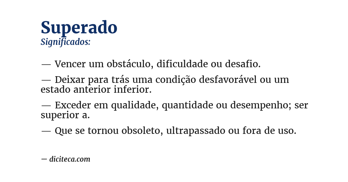 Significado de superado