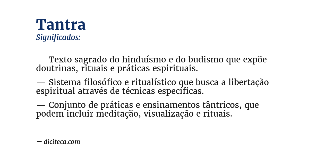 Significado de tantra