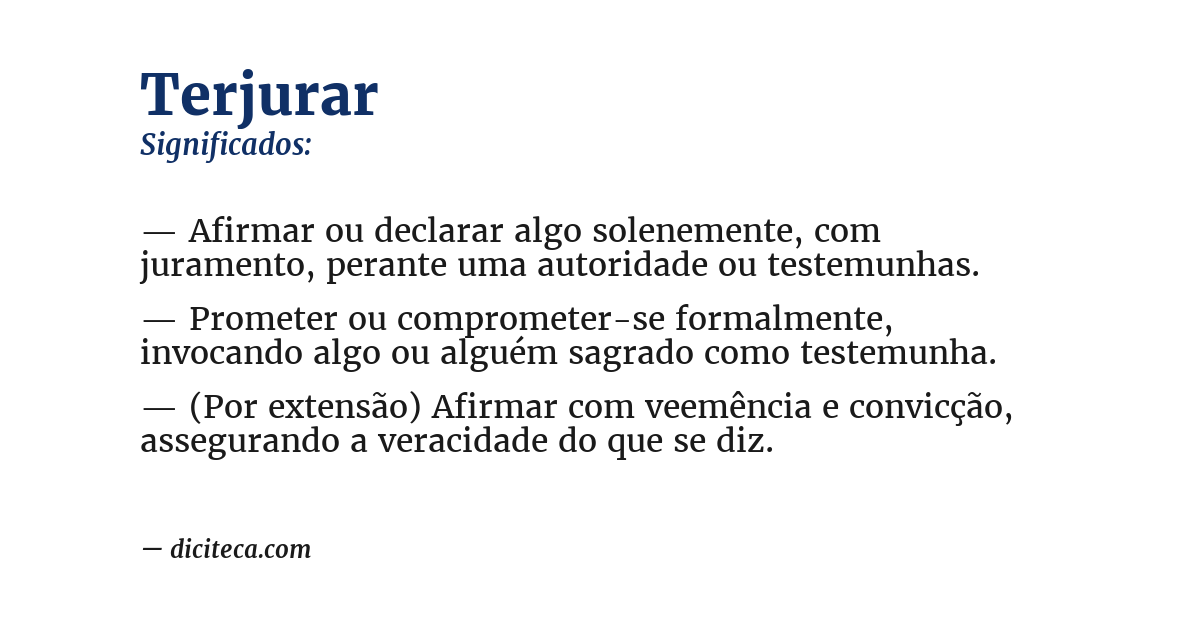 Significado de terjurar