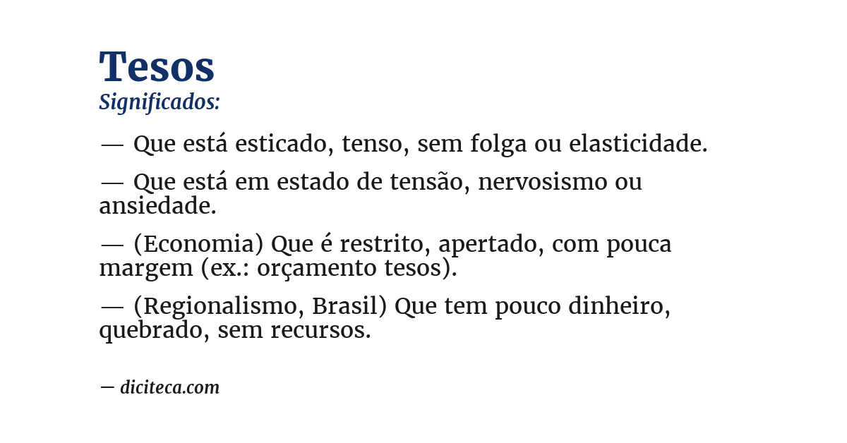 Significado de tesos