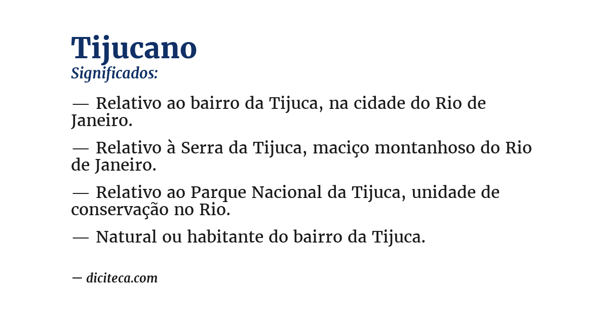 Significado de tijucano