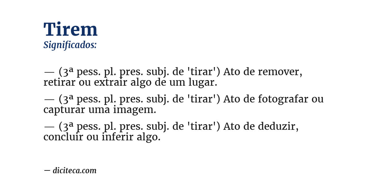Significado de tirem