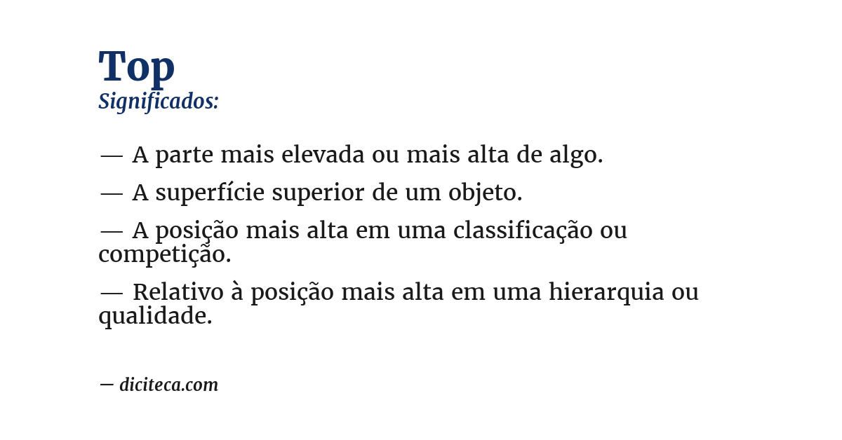 Significado de top