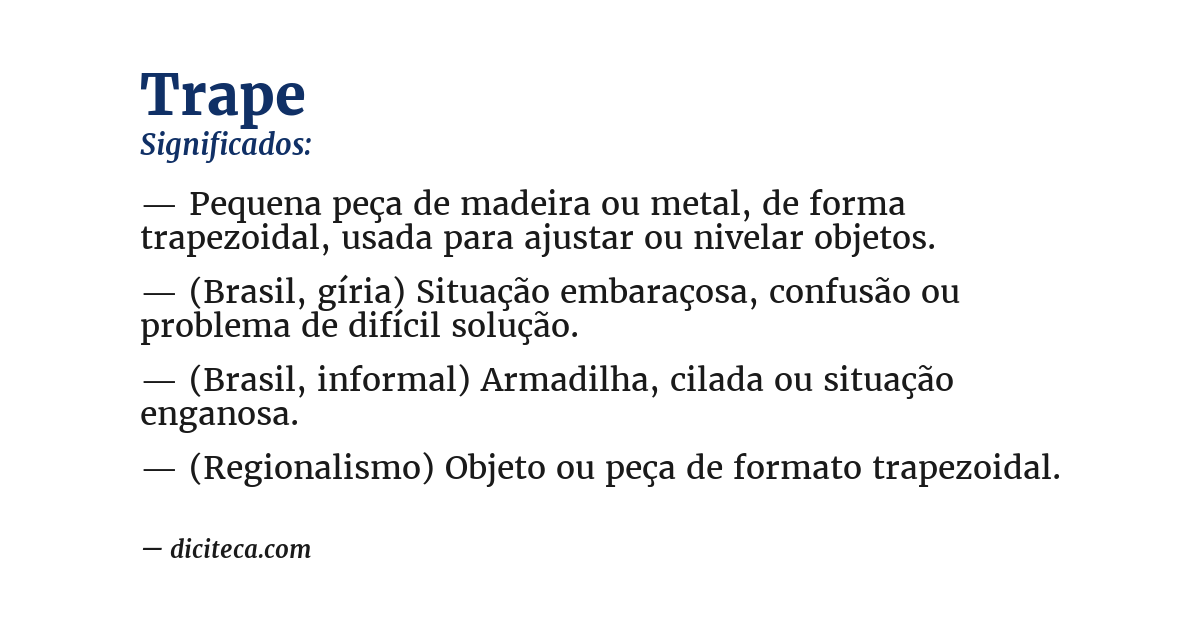Significado de trape