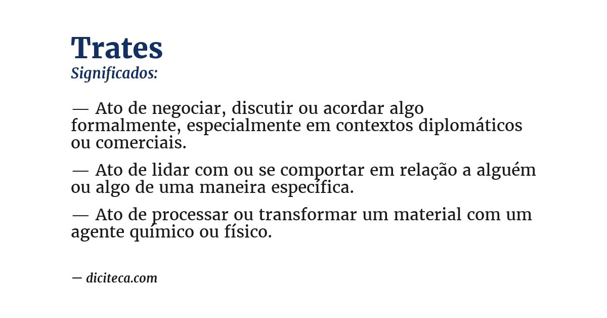 Significado de trates
