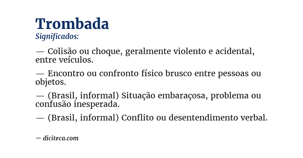 Significado de trombada